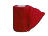 Show details for COHESIVE NON WOVEN ELASTIC BANDAGE 4.5 m x 7.5 cm - red, 10 pcs.