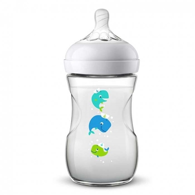 Picture of NATURAL BABY BOTTLE 260 ML, 1M + WHALE