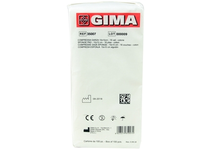 Picture of SPONGE PAD - 10x10 cm - 16 plies cotton, 100 pcs.