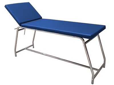 Picture of EXAMINATION COUCH load 120 kg - chromed, blue mattress, 1 pc.