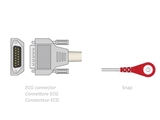 Show details for ECG PATIENT CABLE 2.2 m - snap - compatible Biocare, Edan, Nihon, others, 1 pc.