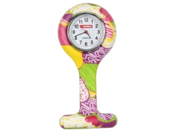 Show details for SILICONE NURSE WATCH - round - patchwork, 1 pc.