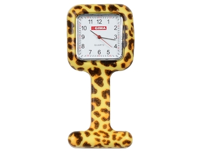 Picture of Silikona medmāsu pulkstenis - kvadrātveida - leopards, 1 gab.