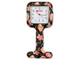 Show details for SILICONE NURSE WATCH - square - roses, 1 pc.