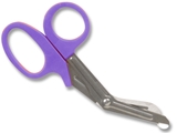 Показать информацию о Универсальные бинты и ножницы из нержавеющей стали, 7,5 "- 19 см - фиолетовые, 10 шт.