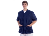 Показать информацию о Куртка с заклепками - хлопок / полиэстер - унисекс XS темно-синий, 1 шт.