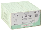 Vairāk informācijas par ETHICON ETHILON monopavedienu šuves - 5/0 izmēra adata 19 mm, 36 gab.