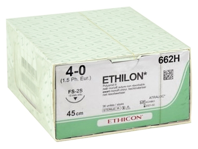 Picture of ETHICON ETHILON monopavedienu šuves - 4/10 mm adata 19 mm, 36 gab.