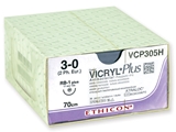 Show details for ETHICON VICRYL PLUS ABSORBABLE SUTURES - gauge 3/0 needle 17 mm - braided, 36 pcs.