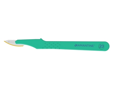 Picture of DIAMANTINE DISPOSABLE SCALPELS WITH S/S BLADE N. 23 - sterile, 10 pcs.