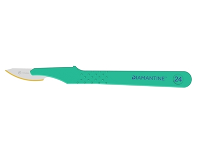 Picture of DIAMANTINE DISPOSABLE SCALPELS WITH S/S BLADE N. 24 - sterile, 10 pcs.