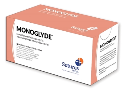 Picture of MONOGLYDE absorbējamā šuve, 2/2 apļa 1/2 adata 30mm - 70cm - nekrāsota, 12 gab.
