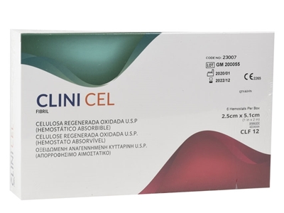 Picture of CLINICEL FIBRIL TYPE REGENERATED CELLULOSE 2.5x5.1 cm, 6 pcs.
