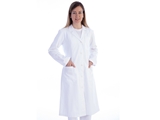 Show details for WHITE COAT - cotton/polyester - woman size L, 1 pc.