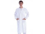 Show details for WHITE COAT WITH STUD - cotton/polyester - unisex size XS, 1 pc.