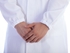 Picture of Белый халат с заклепками - хлопок / полиэстер - унисекс размер L, 1 шт.