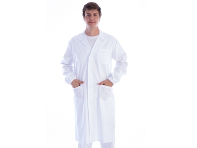 Picture of WHITE COAT WITH STUD - cotton/polyester - unisex size XXL, 1 pc.