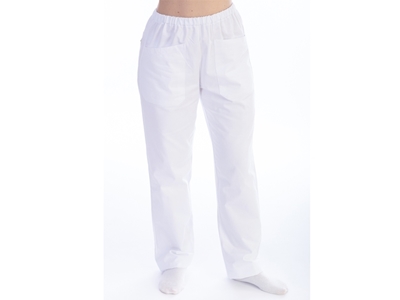 Picture of TROUSERS - cotton/polyester - unisex S white, 1 pc.