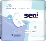 Показать информацию о SENI SOFT SUPER DRY absorbējošie paladziņi ar super absorbentu 90x60 N15