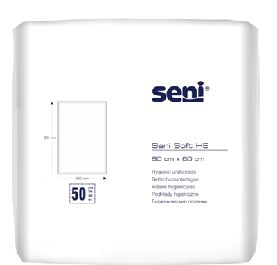 Picture of SENI SOFT HE absorbējošie paladziņi 90x60 N50