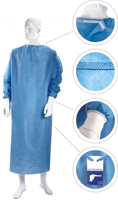 Picture of MATODRESS STANDART ķirurģiskais halāts, kompektā ar 2 roku dvieļiem, sterils XXL