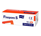 Vairāk informācijas par FIXOPORE S neausta materiāla plāksteri ar absorbējošu saliņu 5×7.2 cm, 100 gab.