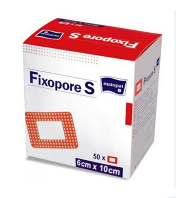 Picture of FIXOPORE S neausta materiāla plāksteri ar absorbējošu saliņu 6×10 cm, 50 gab.