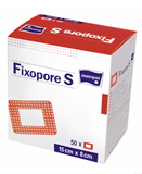 Vairāk informācijas par FIXOPORE S neausta materiāla plāksteri ar absorbējošu saliņu 8×15 cm, 50 gab.