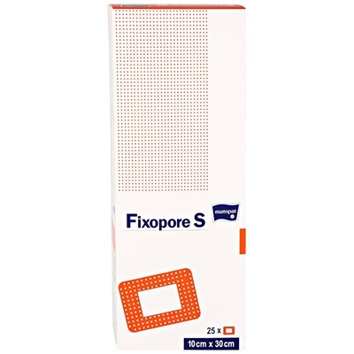 Picture of FIXOPORE S neausta materiāla plāksteri ar absorbējošu saliņu 10×30 cm, 25 gab.