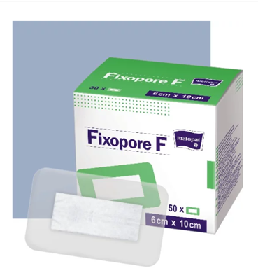 Picture of FIXOPORE F plēvveida plāksteri ar absorbējošu saliņu, 8×15 cm,50 gab.