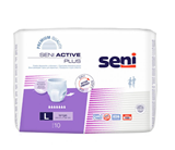 Vairāk informācijas par SENI ACTIVE PLUS uzsūcošās biksītes pieaugušajiem, L (100 x 135cm) N10.
