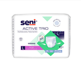 Показать информацию о SENI ACTIVE TRIO uzsūcošās biksītes pieaugušajiem,L (100 x 135cm) N10.
