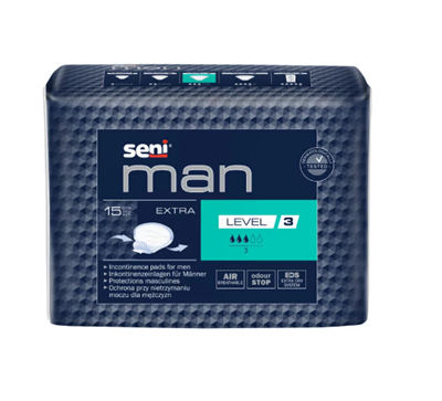 Picture of SENI MAN EXTRA (Level 3) uroloģiskie ieliktņi vīriešiem, N15.