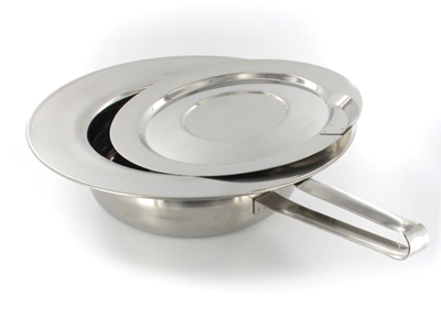 Picture of S/S BED PAN ROUND WITH LID 320x85 mm - straigth handle, 1 pc.