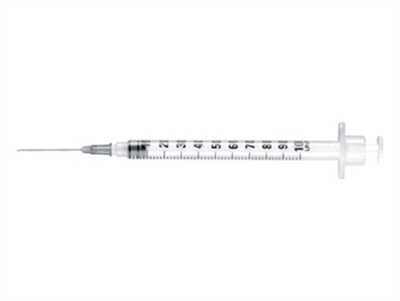 Picture of  INSULINE SYRINGES ASSEMBLED NEEDLE 27G - 1 ml, 100 pcs.