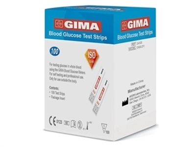 Picture of GLUCOSE STRIPS for Gima Glucose Monitor, 100 pcs.
