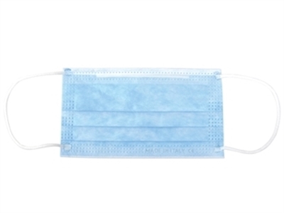 Picture of  PREMIUM 98% FILTERING SURGEON MASK 3 PLY type II with loops - adult - light blue 50 pcs. 