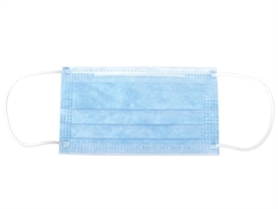 Picture of PREMIUM 98% FILTERING SURGEON MASK 3 PLY type II with loops - adult - light blue 50 pcs.