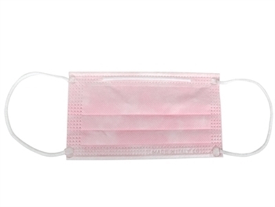 Picture of Premium 98% filterējoša ķirurģiskā maska 3 PLY II tipa ar cilpām - pieaugušajiem - rozā 50 gab.