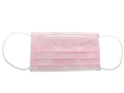 Picture of  PREMIUM 98% FILTERING SURGEON MASK 3 PLY type II with loops - adult - pink 50 pcs.