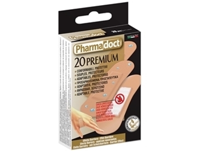 Picture of PHARMADOCT PLASTERS WITH HEMOSTATIC GAUZE - carton of 12 boxes of 20