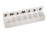 Show details for WEEKLY PILL BOX - white - blister - English, 1 pc.