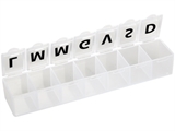 Show details for WEEKLY PILL BOX - white - blister - Italian, 1 pc.