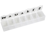 Show details for WEEKLY PILL BOX - white - blister - Swedish/Norvegian/Danish, 1 pc.