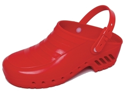 Picture of  GIMA CLOGS - without pores, with straps - 35 - red