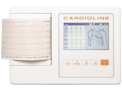 Picture of CARDIOLINE elektrokardiogrāfs ECG100L BASIC - 5" krāsu skārienjūtīgs ekrāns