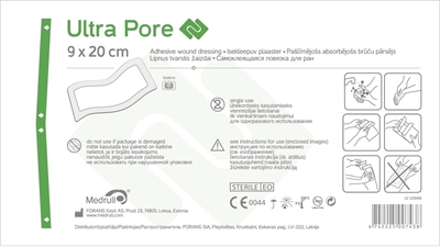 Picture of Medrull Ultra Pore Самоклеящаяся абсорбирующая повязка для ран стерильная 9х20см №1