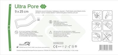 Picture of Medrull Ultra Pore Самоклеящаяся абсорбирующая повязка для ран стерильная 9х25см №1