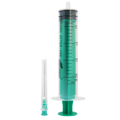 Picture of Avanti Medical syringes with needles 20 mL (22 mL; 3-part, blister, 0.8x40) 21Gx1 1/2" N1