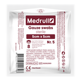 Show details for Sterile gauze wipes, 5 cm x 5 cm, 8 sheets, N5